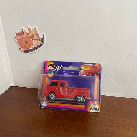 Vintage Siku VW Volkswagen Pick-Up Truck Red Art.-Nr. 1030 VW